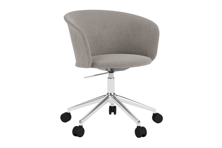 Kendo Swivel Bürostuhl mit 5 Rollen, Porcelain-polished aluminium Hem