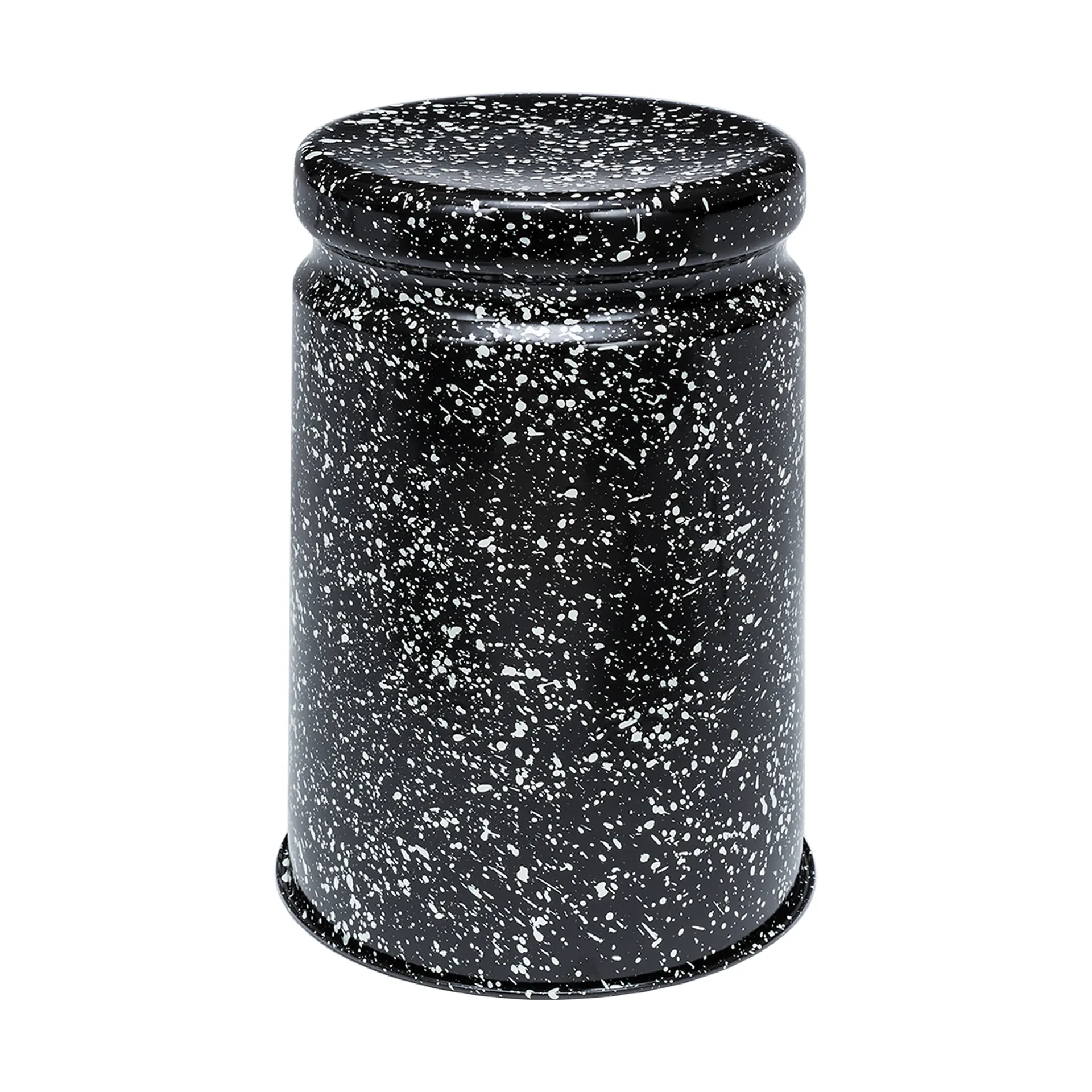 Last Hocker Ø32x44 cm, Black-white splatter Hem