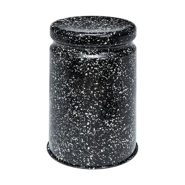 Last Hocker Ø32x44 cm - Black-white splatter - Hem