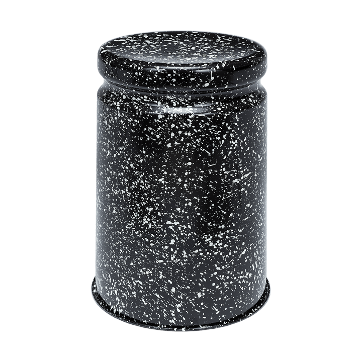 Last Hocker Ø32x44 cm - Black-white splatter - Hem