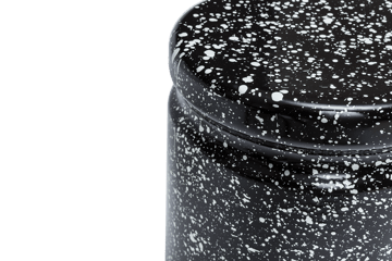 Last Hocker Ø32x44 cm - Black-white splatter - Hem
