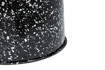 Last Hocker Ø32x44 cm - Black-white splatter - Hem