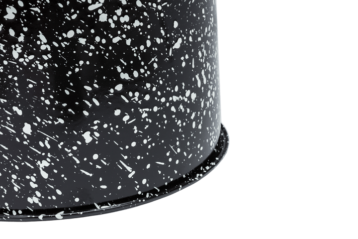 Last Hocker Ø32x44 cm, Black-white splatter Hem