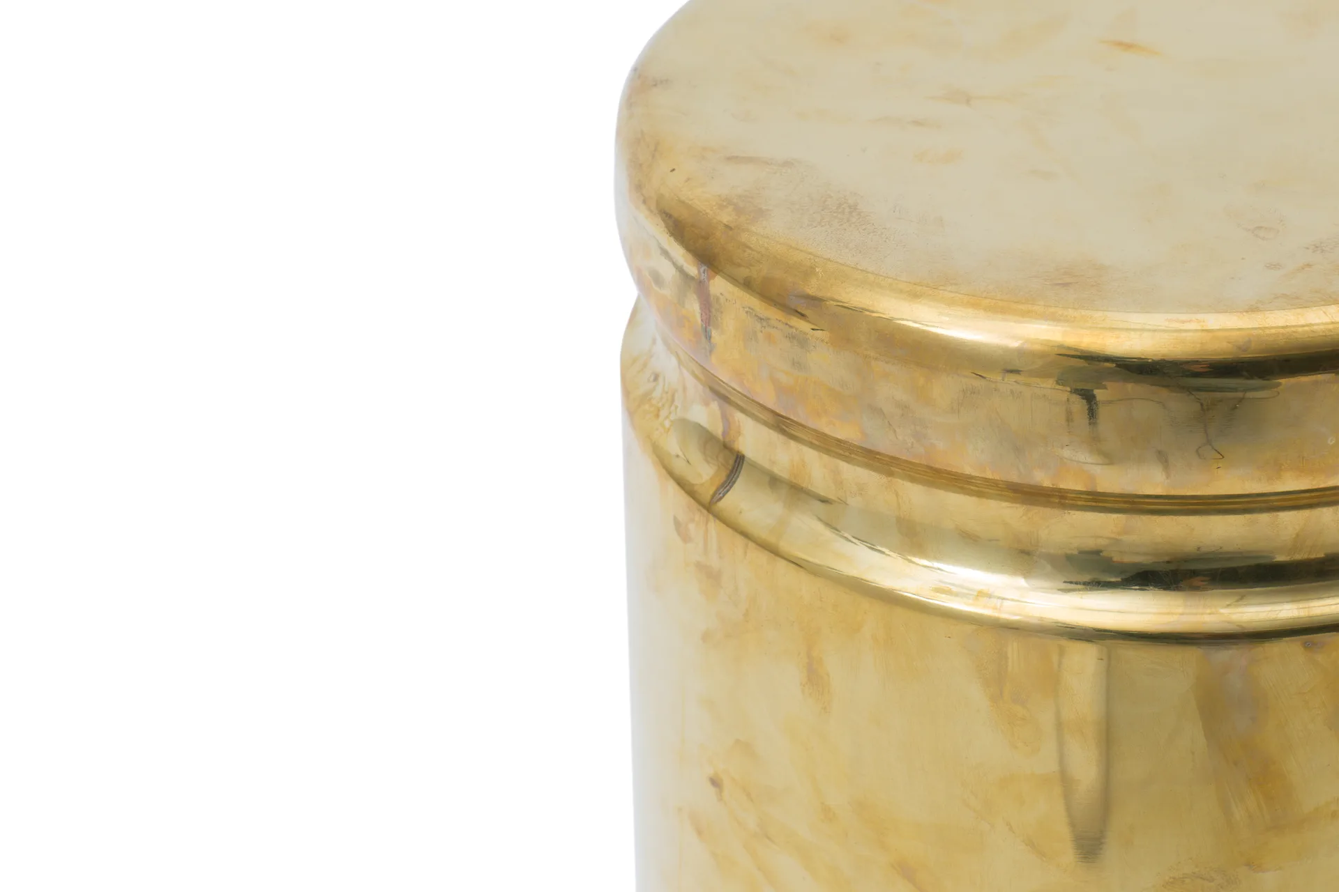 Last Hocker Ø32x44 cm, Brass Hem