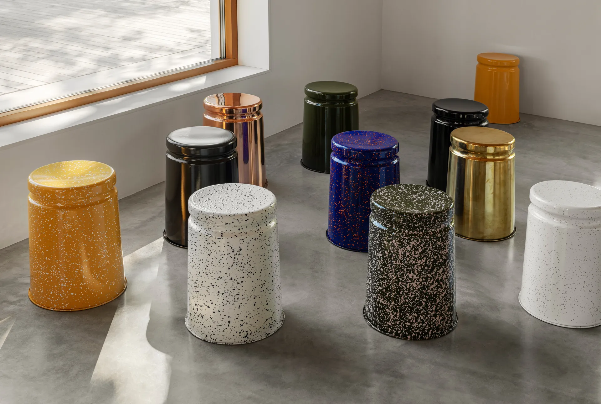 Last Hocker Ø32x44 cm, Copper Hem