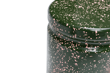 Last Hocker Ø32x44 cm - Green-pink splatter - Hem