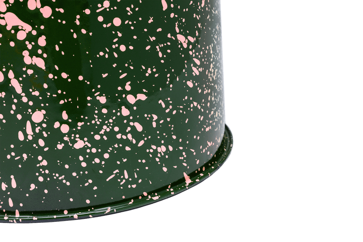 Last Hocker Ø32x44 cm, Green-pink splatter Hem