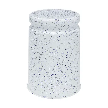 Last Hocker Ø32x44 cm - White-blue splatter - Hem