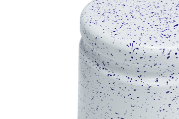 Last Hocker Ø32x44 cm - White-blue splatter - Hem