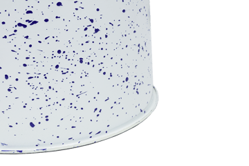 Last Hocker Ø32x44 cm - White-blue splatter - Hem