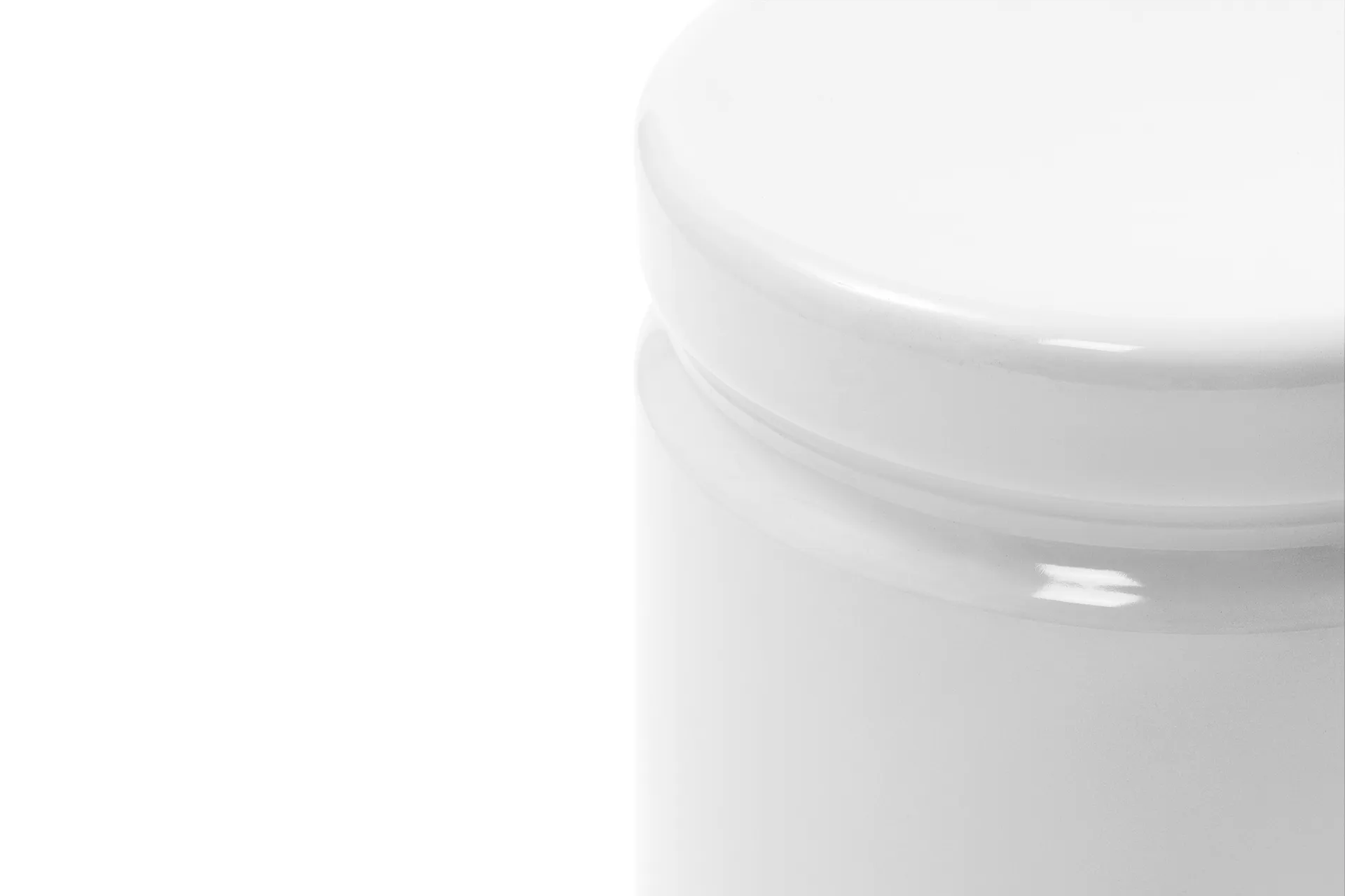 Last Hocker Ø32x44 cm, White Hem