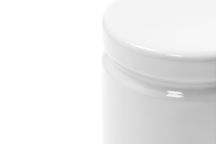Last Hocker Ø32x44 cm, White Hem