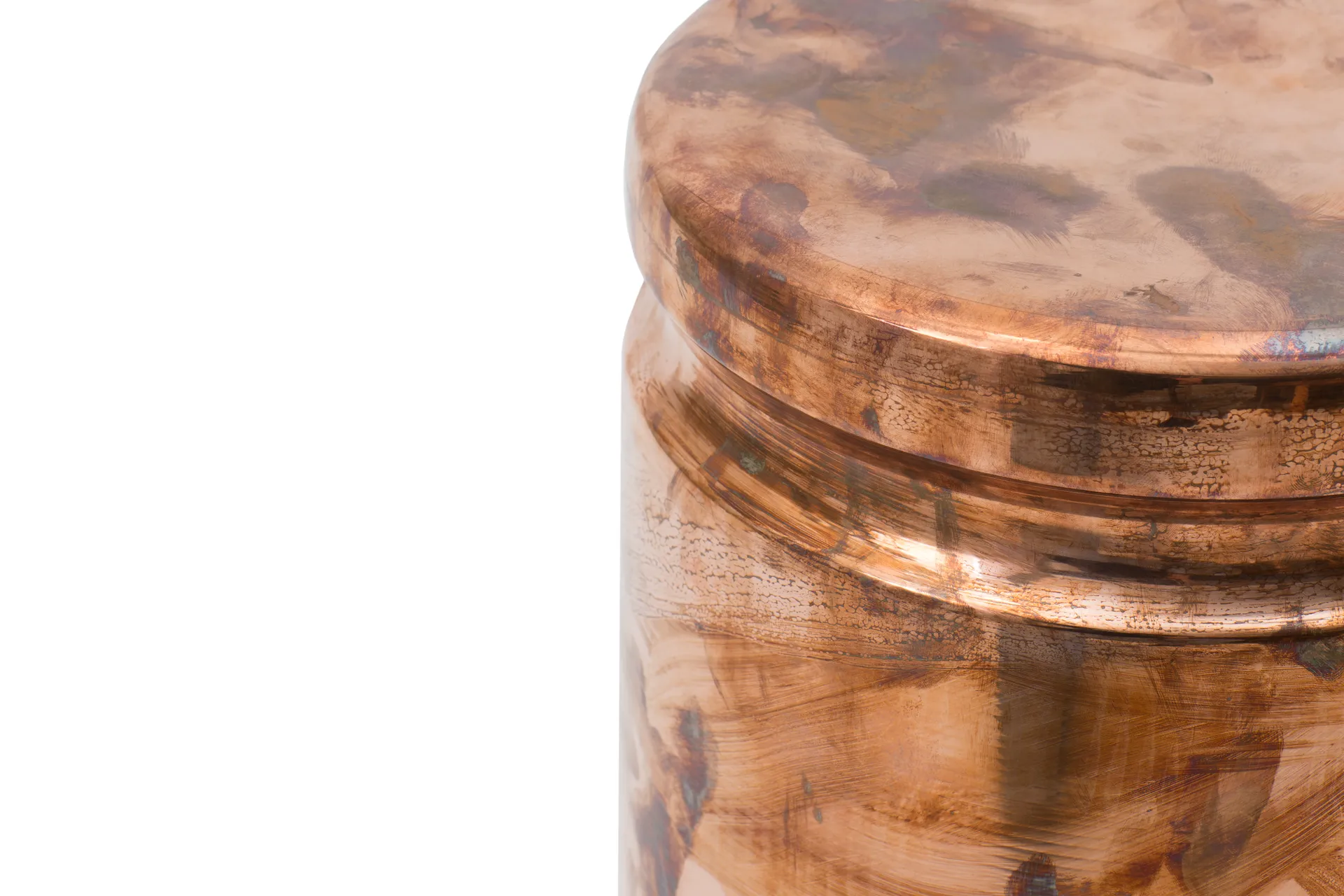 Last runder Hocker Ø32x44 cm, Copper Hem