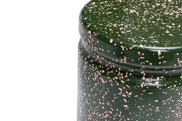 Last runder Hocker Ø32x44 cm - Green-pink splatter - Hem