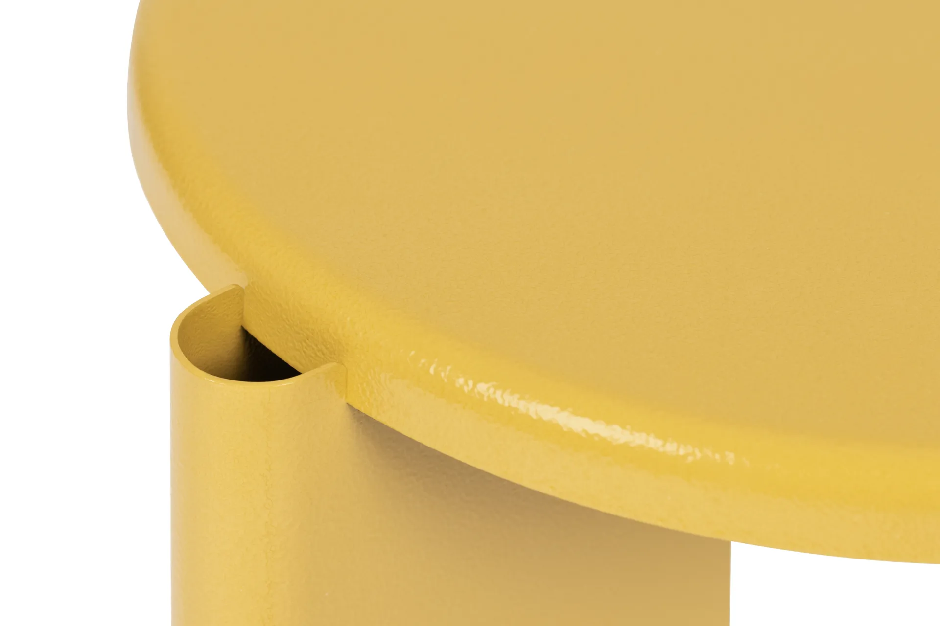 Lolly Beistelltisch 56 cm, Ochre yellow gloss Hem