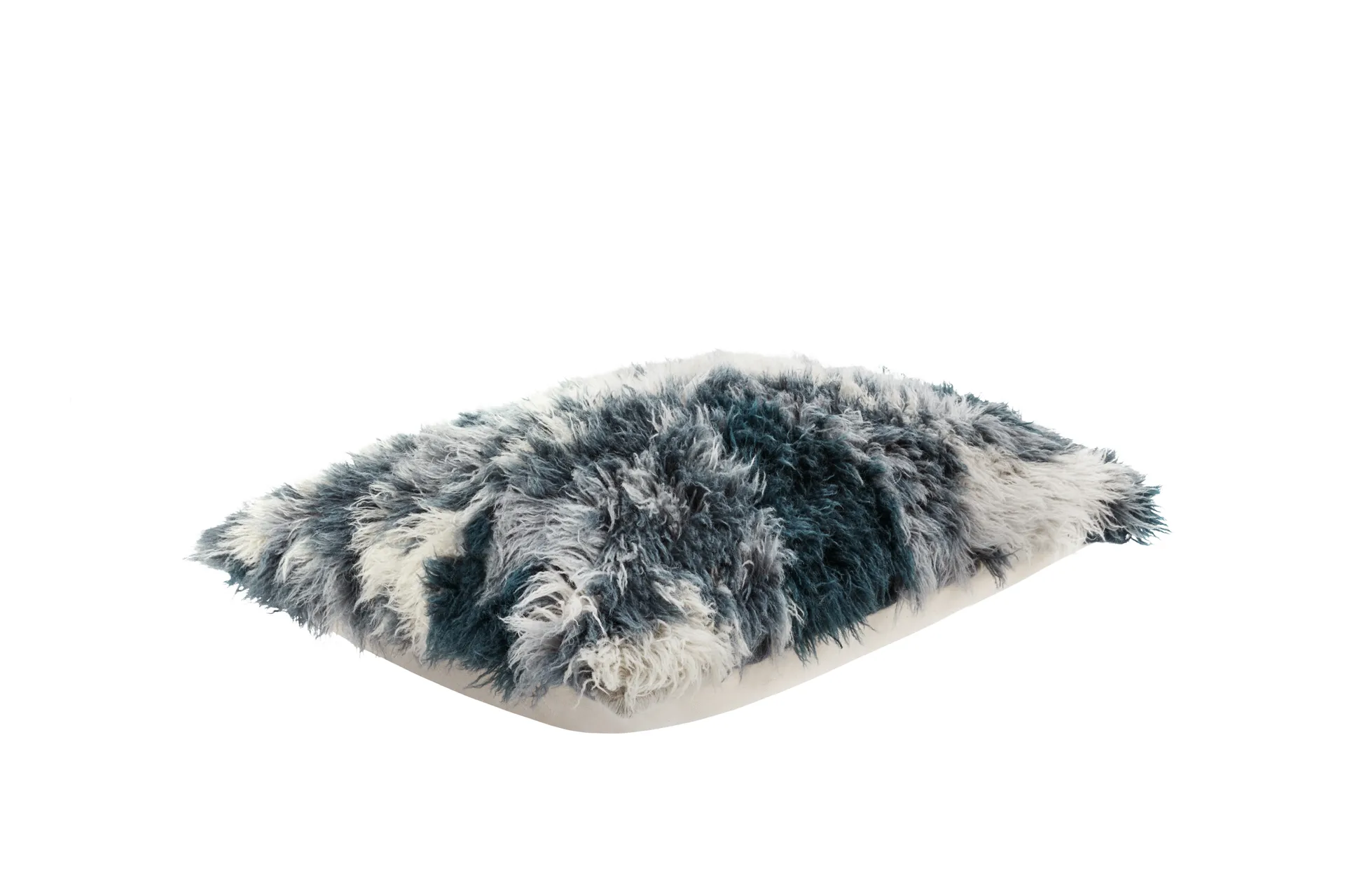 Monster Kissen Large 40x60 cm, Dark teal-off white Hem