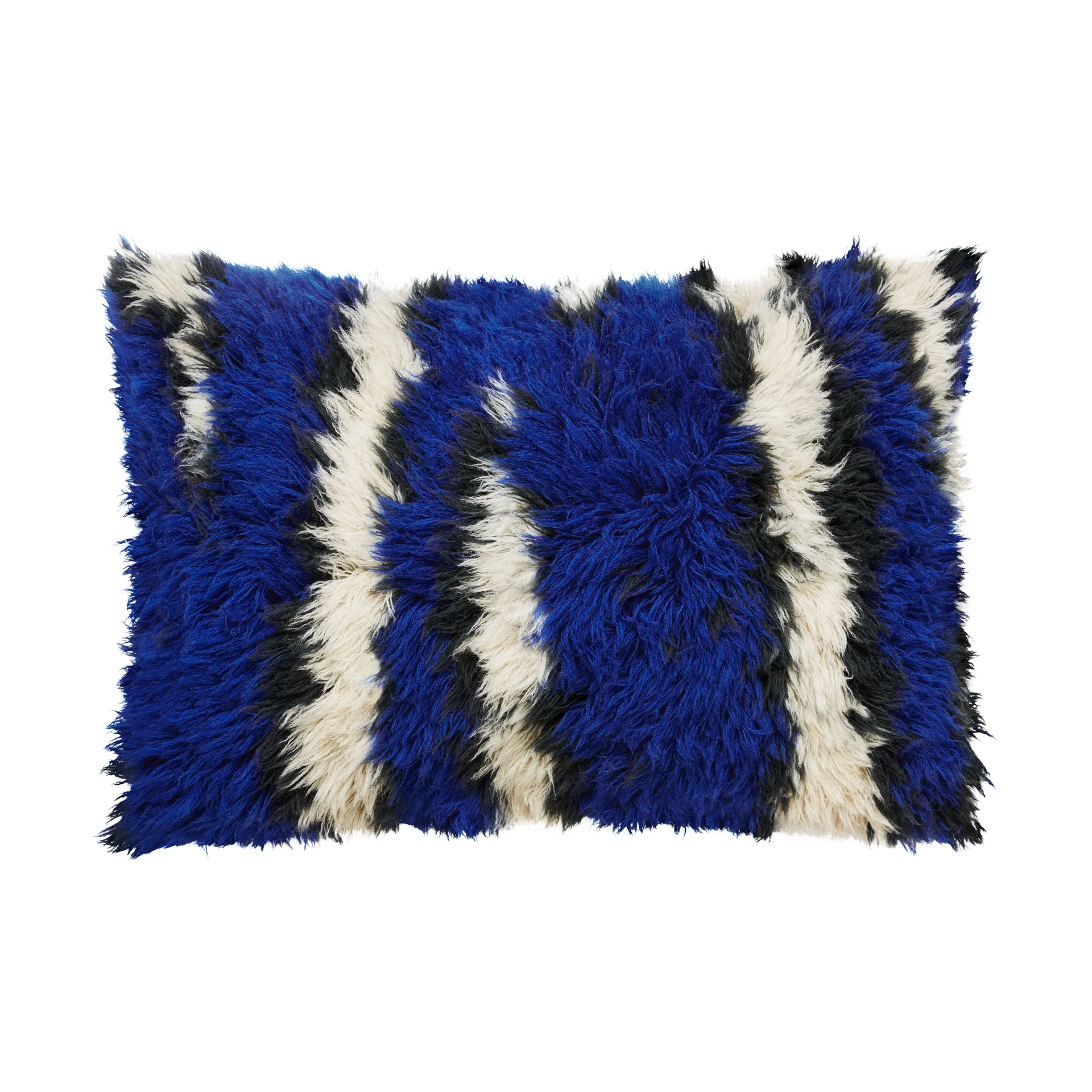 Monster Kissen Large 40x60 cm, Ultramarine blue-off white Hem