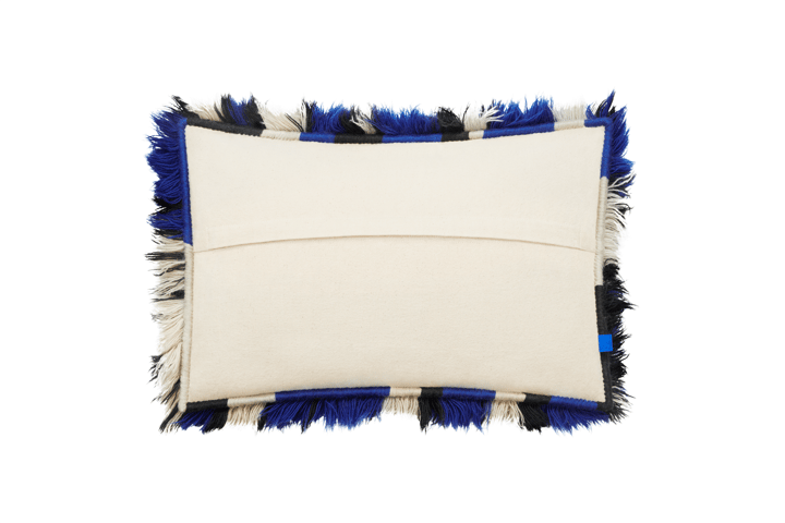 Monster Kissen Large 40x60 cm, Ultramarine blue-off white Hem
