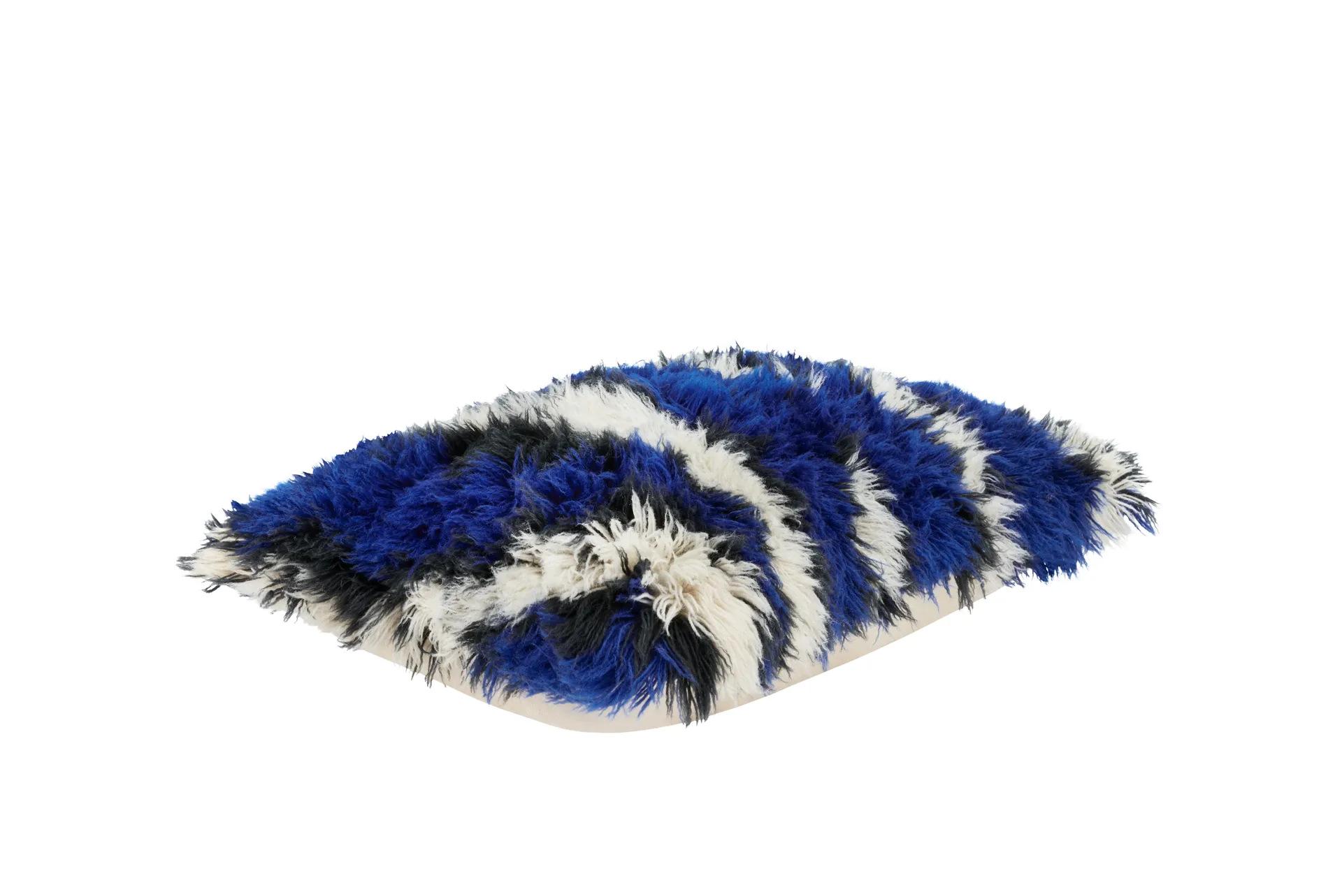 Monster Kissen Large 40x60 cm, Ultramarine blue-off white Hem