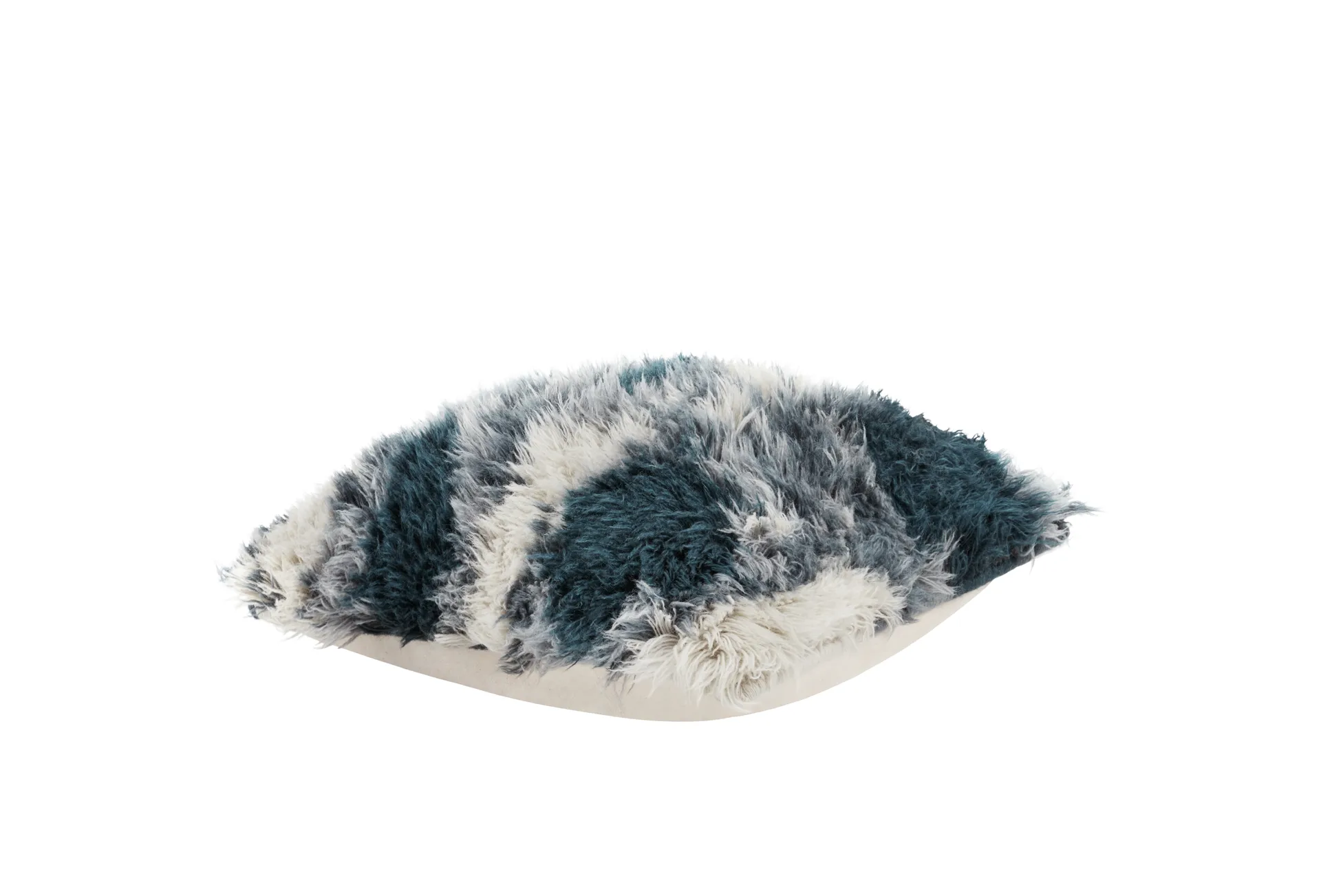 Monster Kissen Medium 50x50 cm, Dark teal-off white Hem