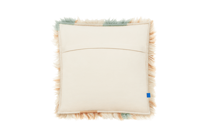 Monster Kissen Medium 50x50 cm, Turquoise-peach Hem
