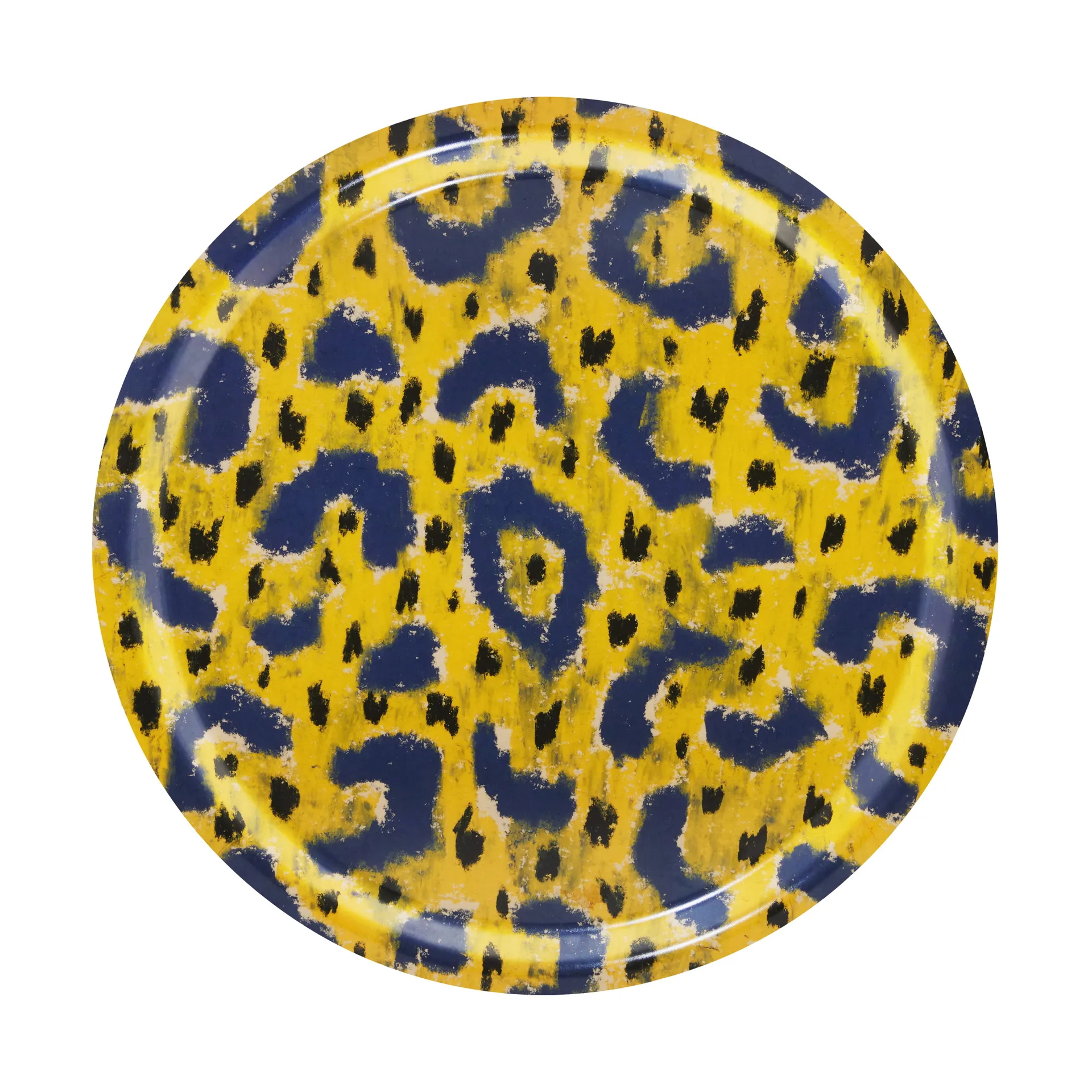 Monster Tablett Medium Ø49 cm, Ochre yellow-grey-black Hem