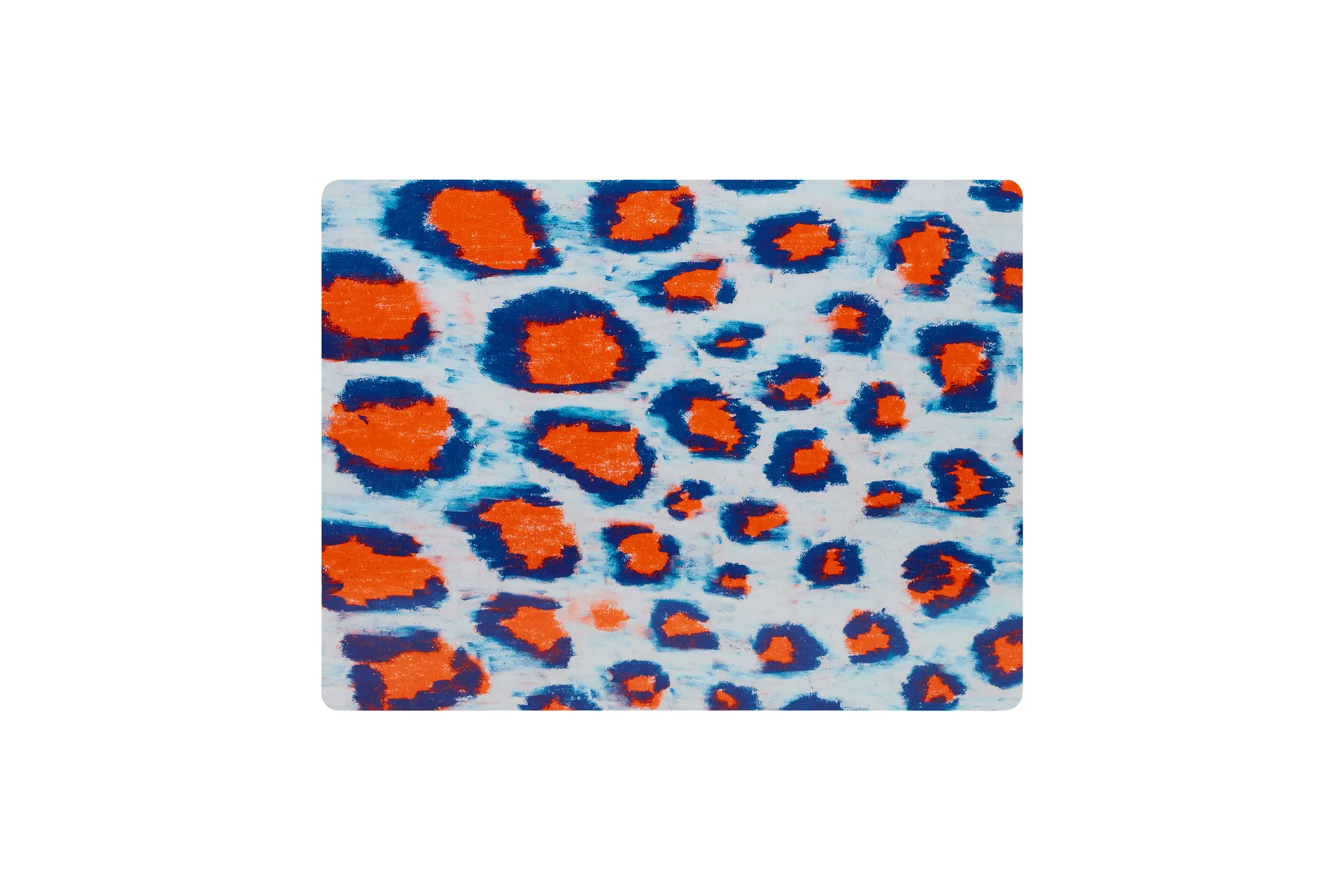 Monster Tischset 30x40 cm 2er-Pack, Coral-white-ultramarine blue Hem