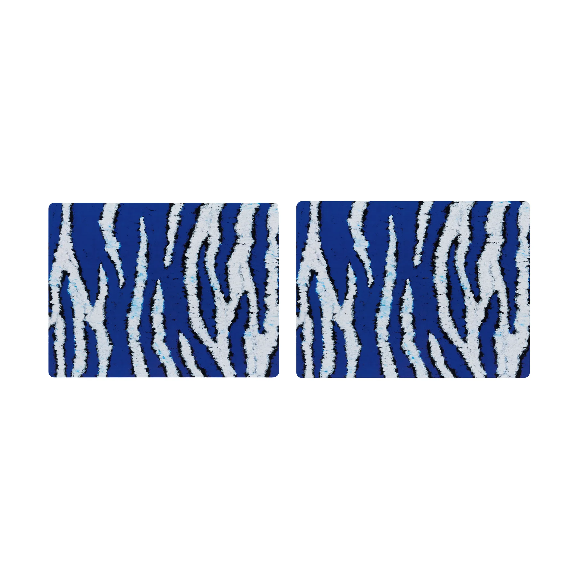Monster Tischset 30x40 cm 2er-Pack, Ultramarine blue-white Hem