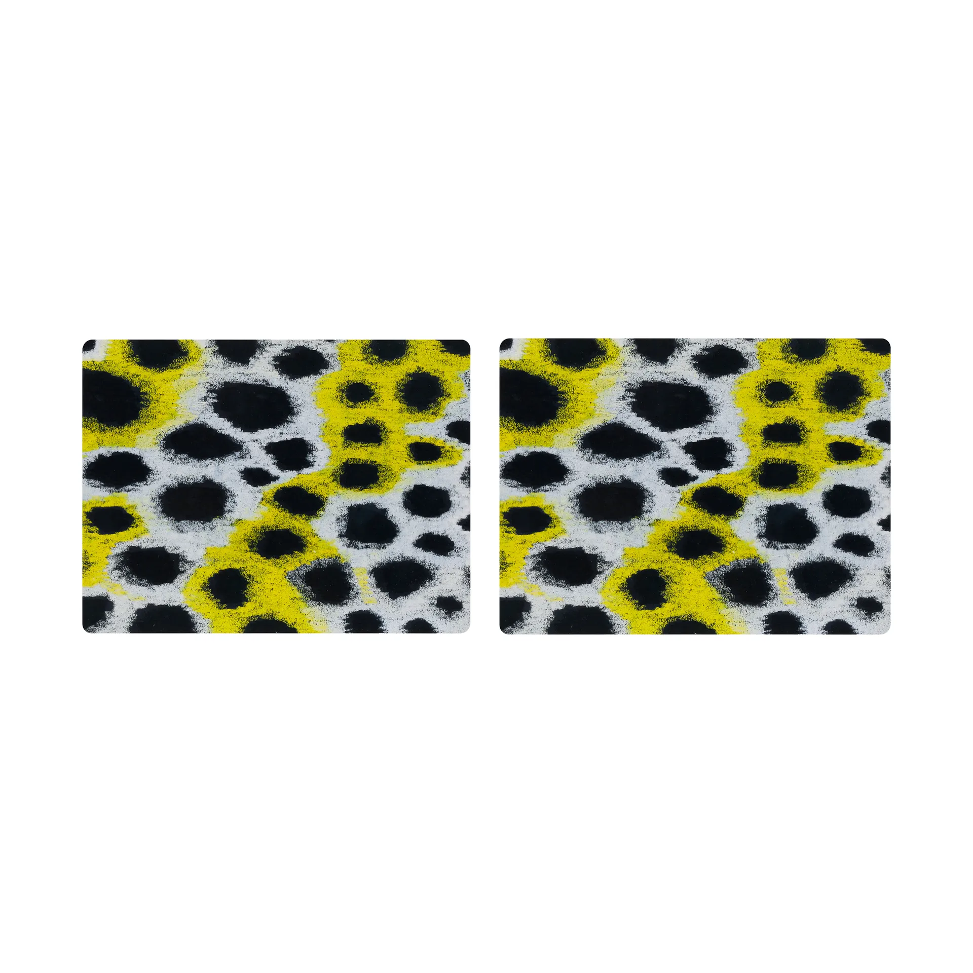 Monster Tischset 30x40 cm 2er-Pack, White-yellow-black Hem