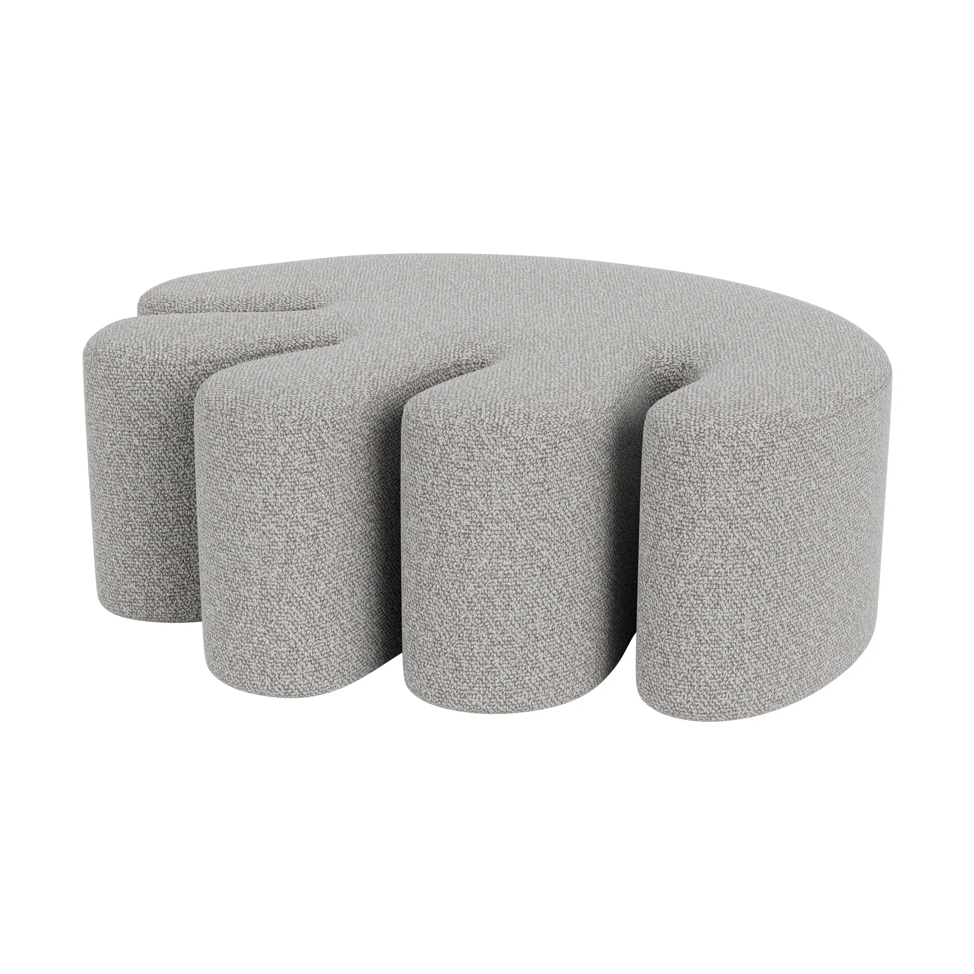 Palma Pouf Large 99x118 cm, Pebble Hem