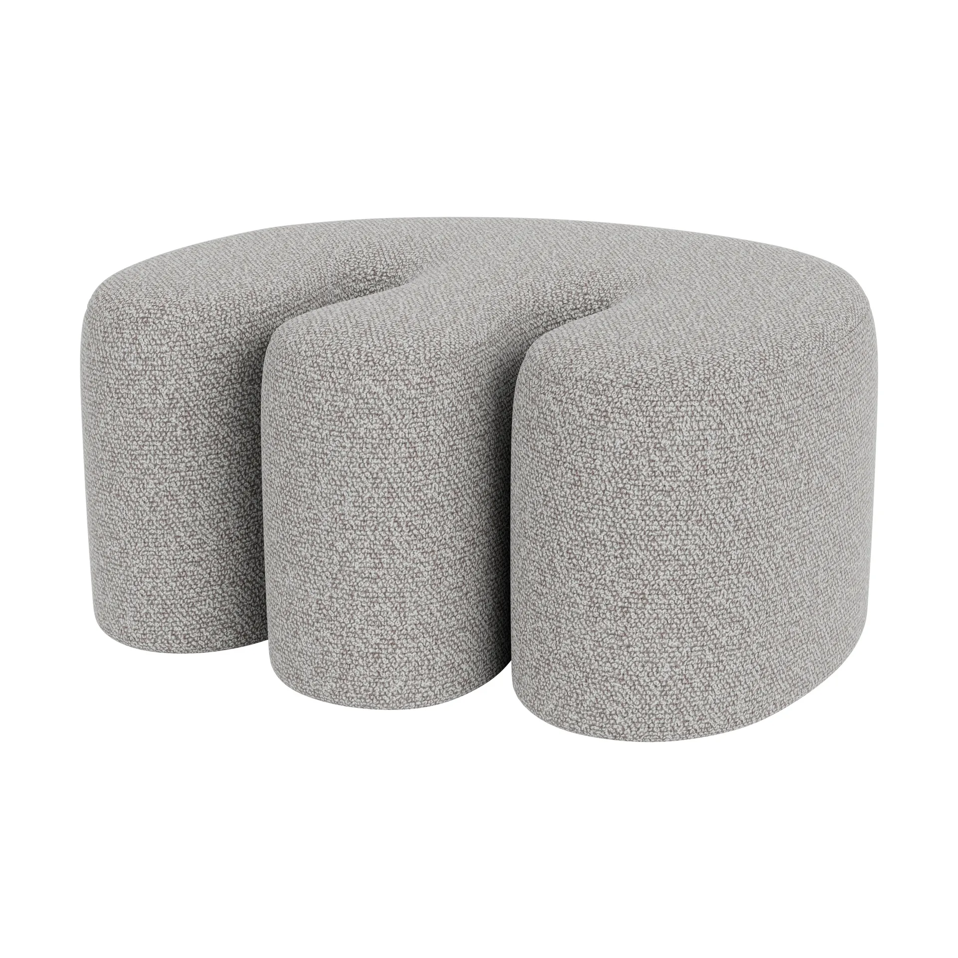 Palma Pouf Medium 70x92 cm, Pebble Hem