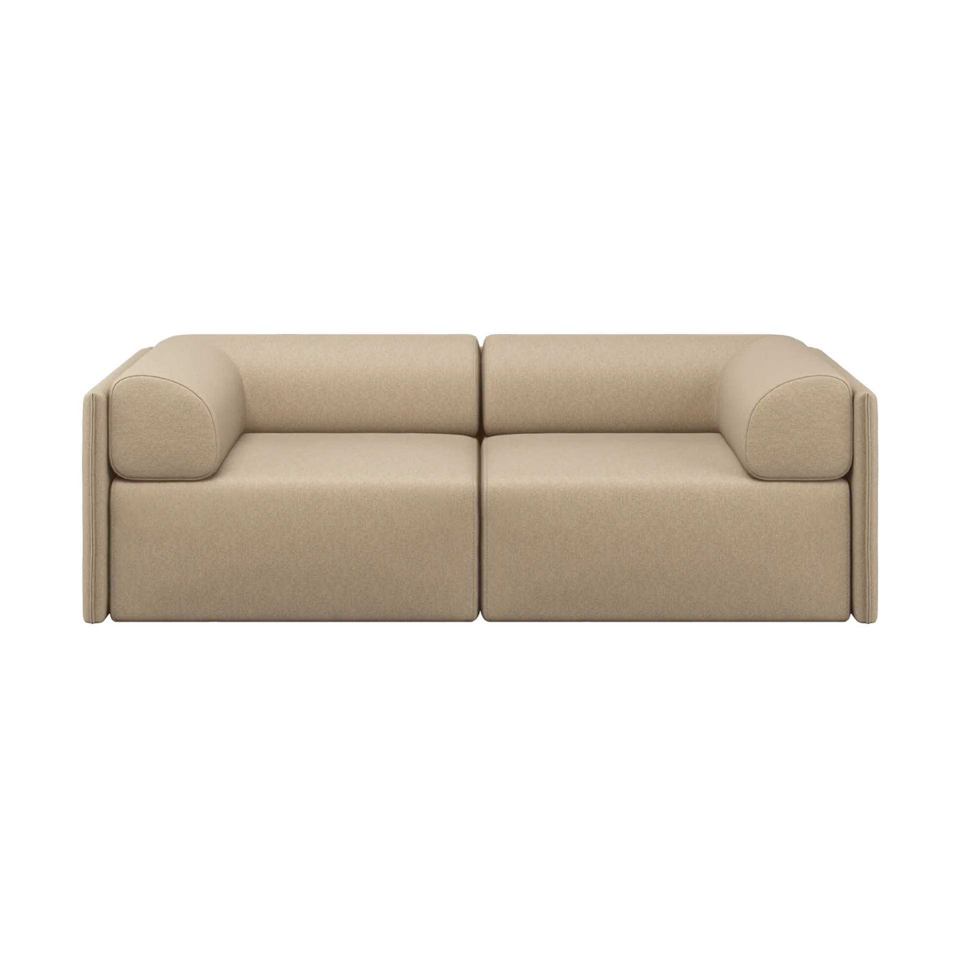 Palo Block 2-Sitzer Sofa med armstöd Low 200 cm, Beige Hem