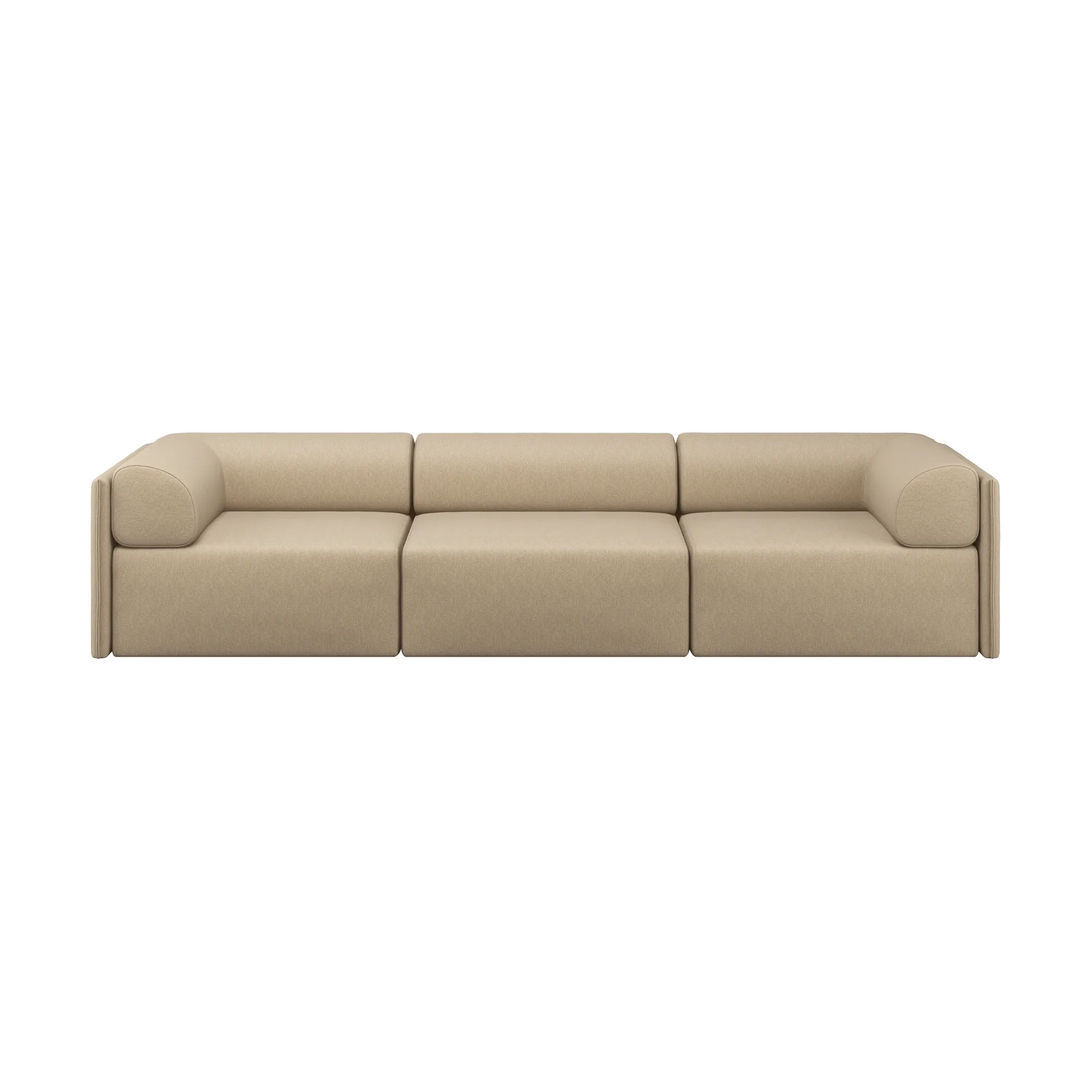 Palo Block 3-Sitzer Sofa med armstöd Low 295 cm, Beige Hem