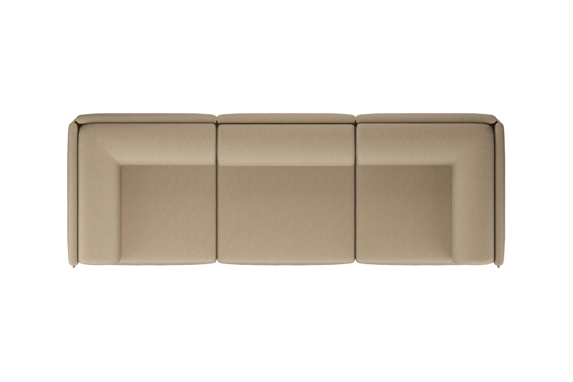 Palo Block 3-Sitzer Sofa med armstöd Low 295 cm, Beige Hem