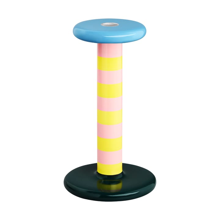 Pesa Kerzenhalter High 23 cm - Pink-sulfur yellow stripe - Hem