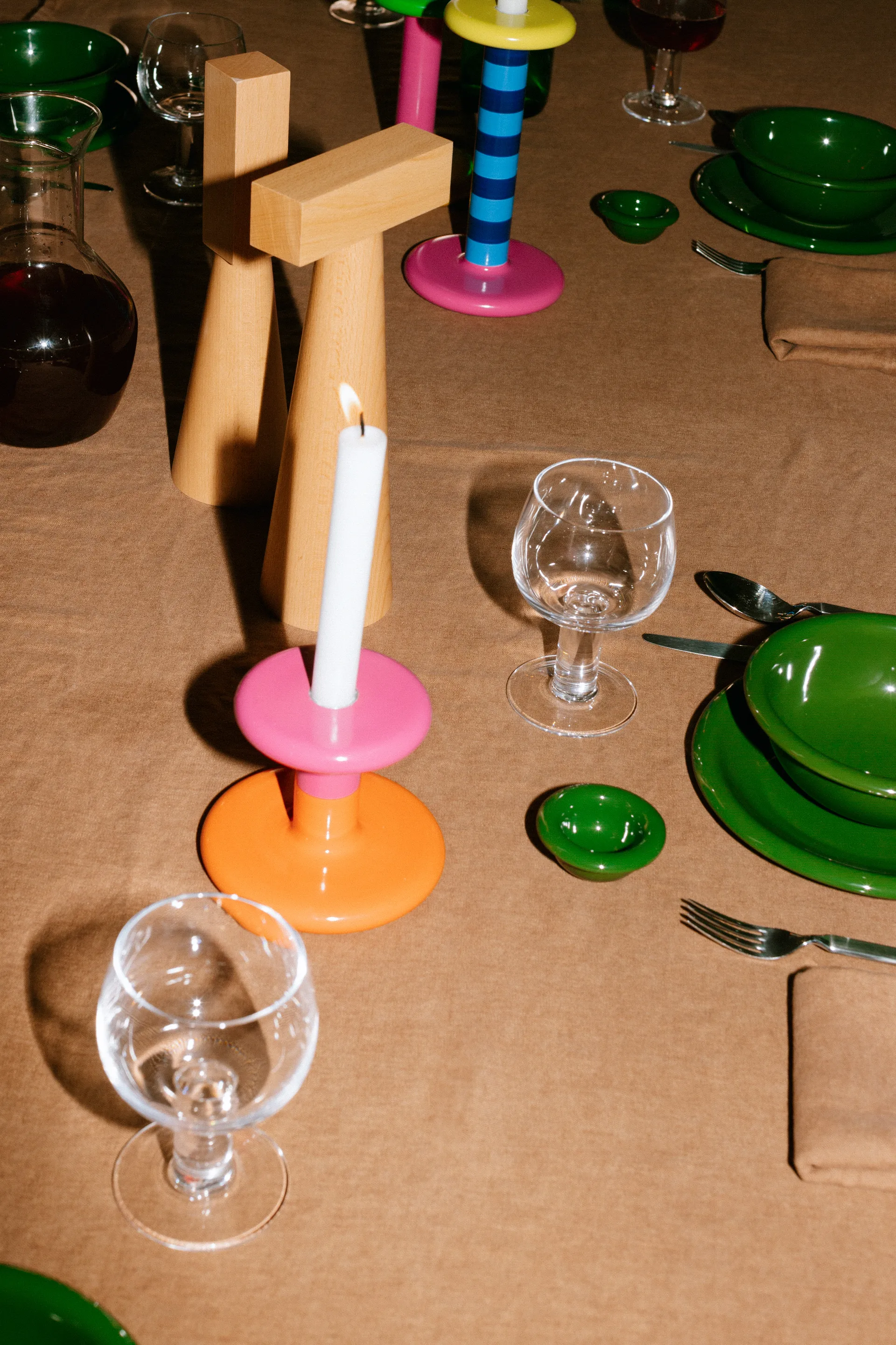 Pesa Kerzenhalter Low 11 cm, Magenta-orange Hem