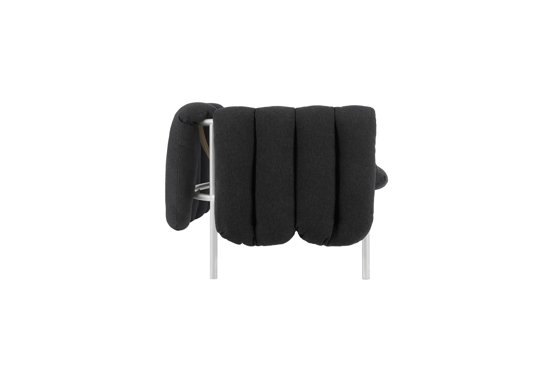 Puffy 2,5-Sitzer Sofa 205 cm, Anthracite-edelstahl Hem