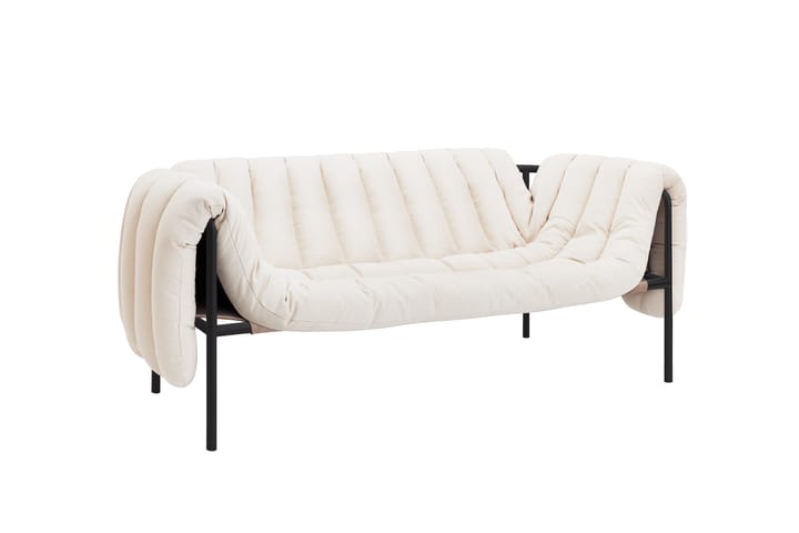 Puffy 2,5-Sitzer Sofa 205 cm, Natural-black grey Hem