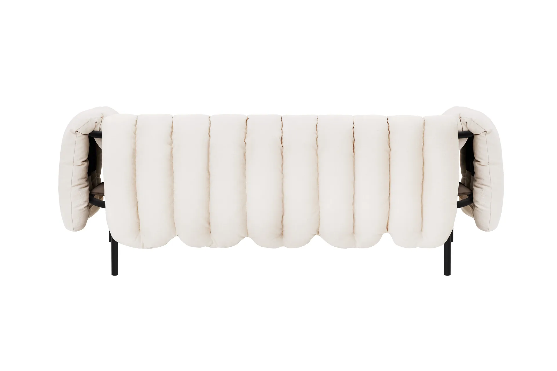 Puffy 2,5-Sitzer Sofa 205 cm, Natural-black grey Hem