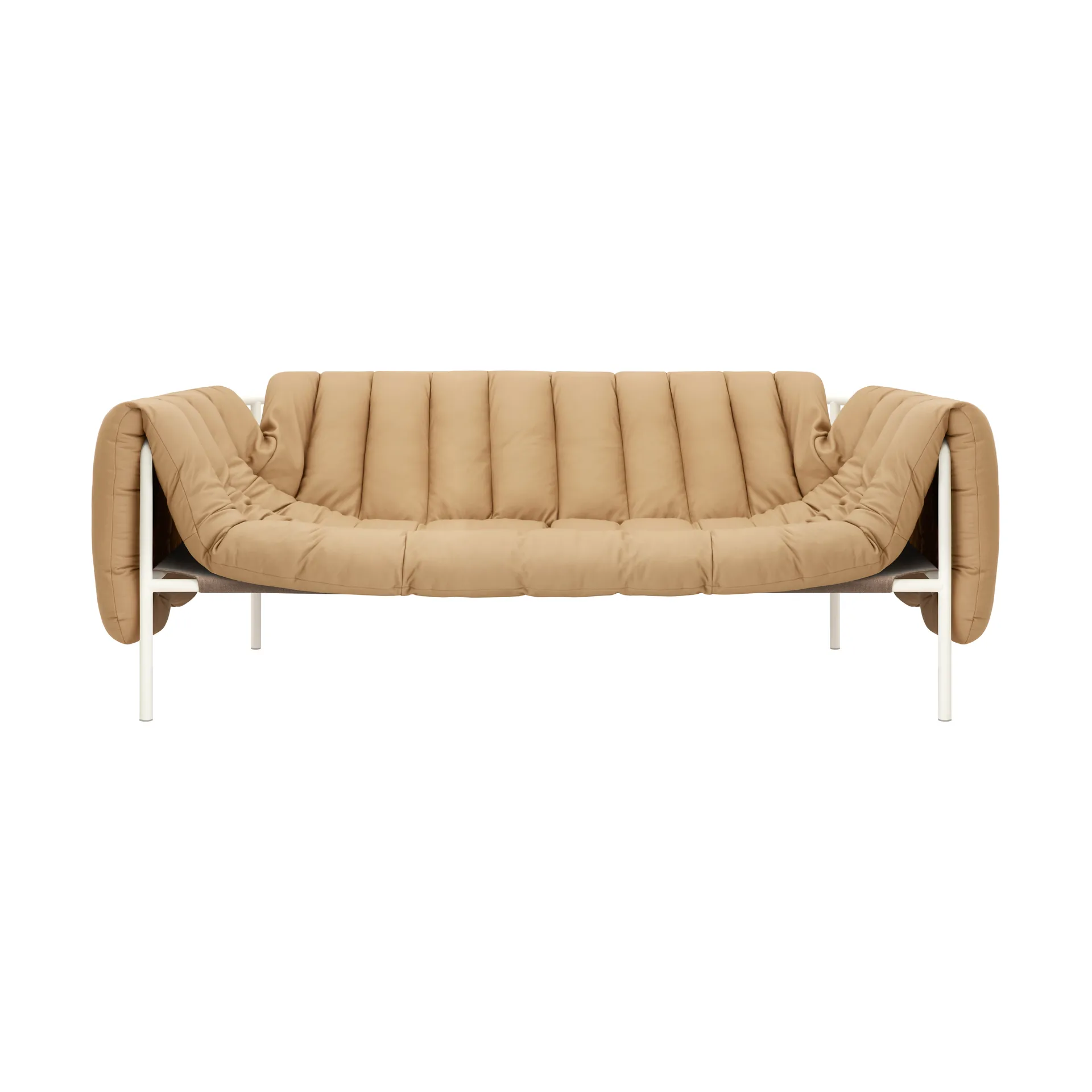 Puffy 2,5-Sitzer Sofa 205 cm, Sand leather-cream Hem