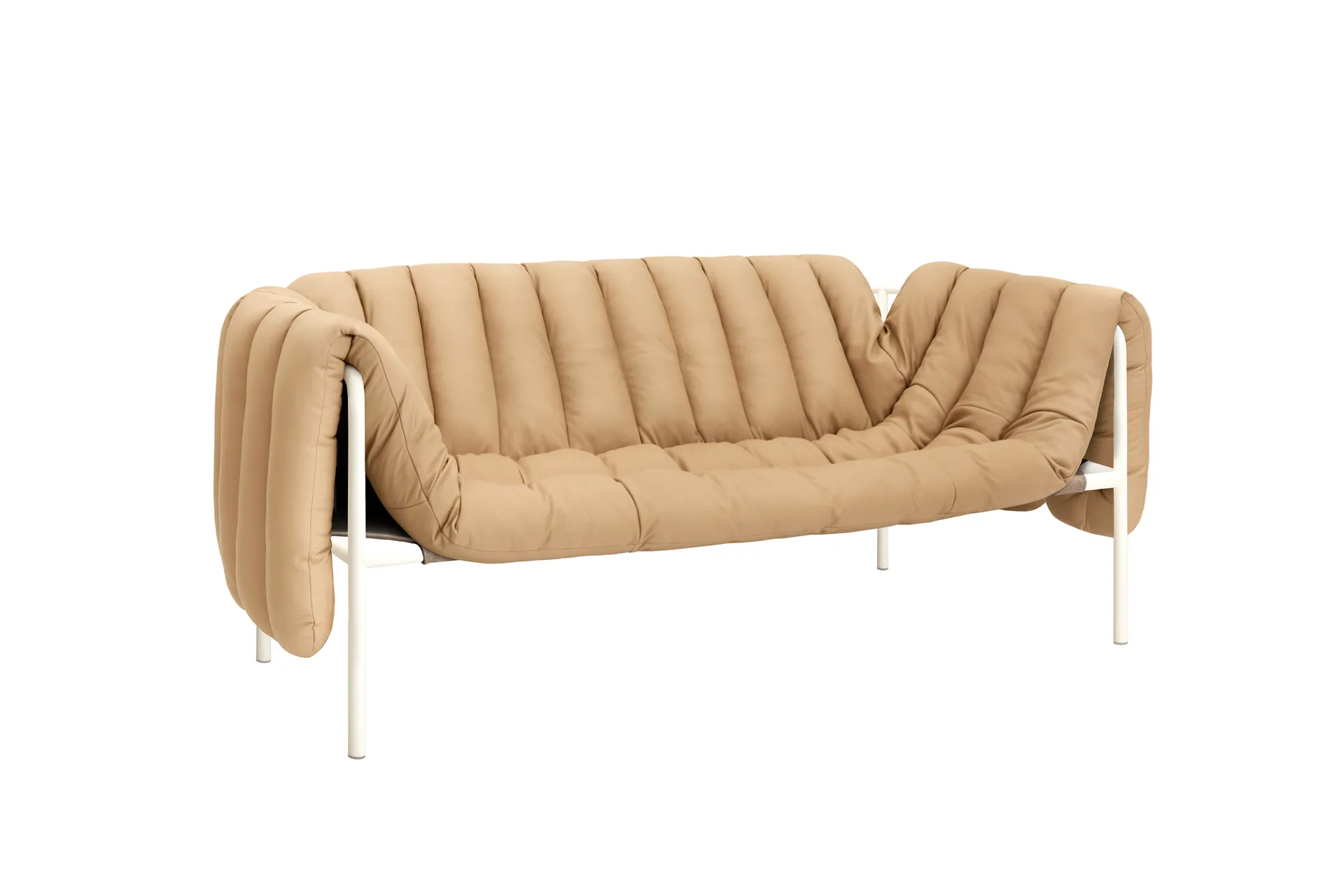 Puffy 2,5-Sitzer Sofa 205 cm, Sand leather-cream Hem