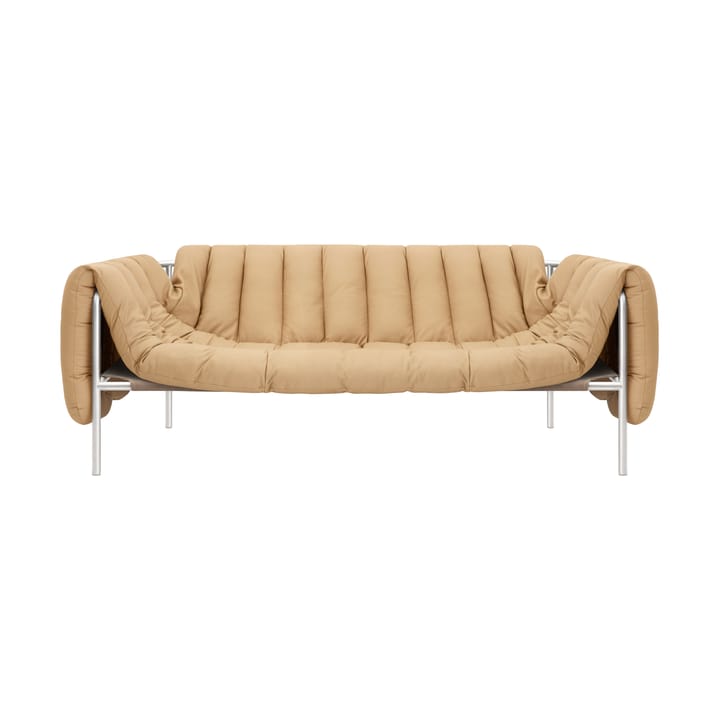 Puffy 2,5-Sitzer Sofa 205 cm - Sand leather-edelstahl - Hem