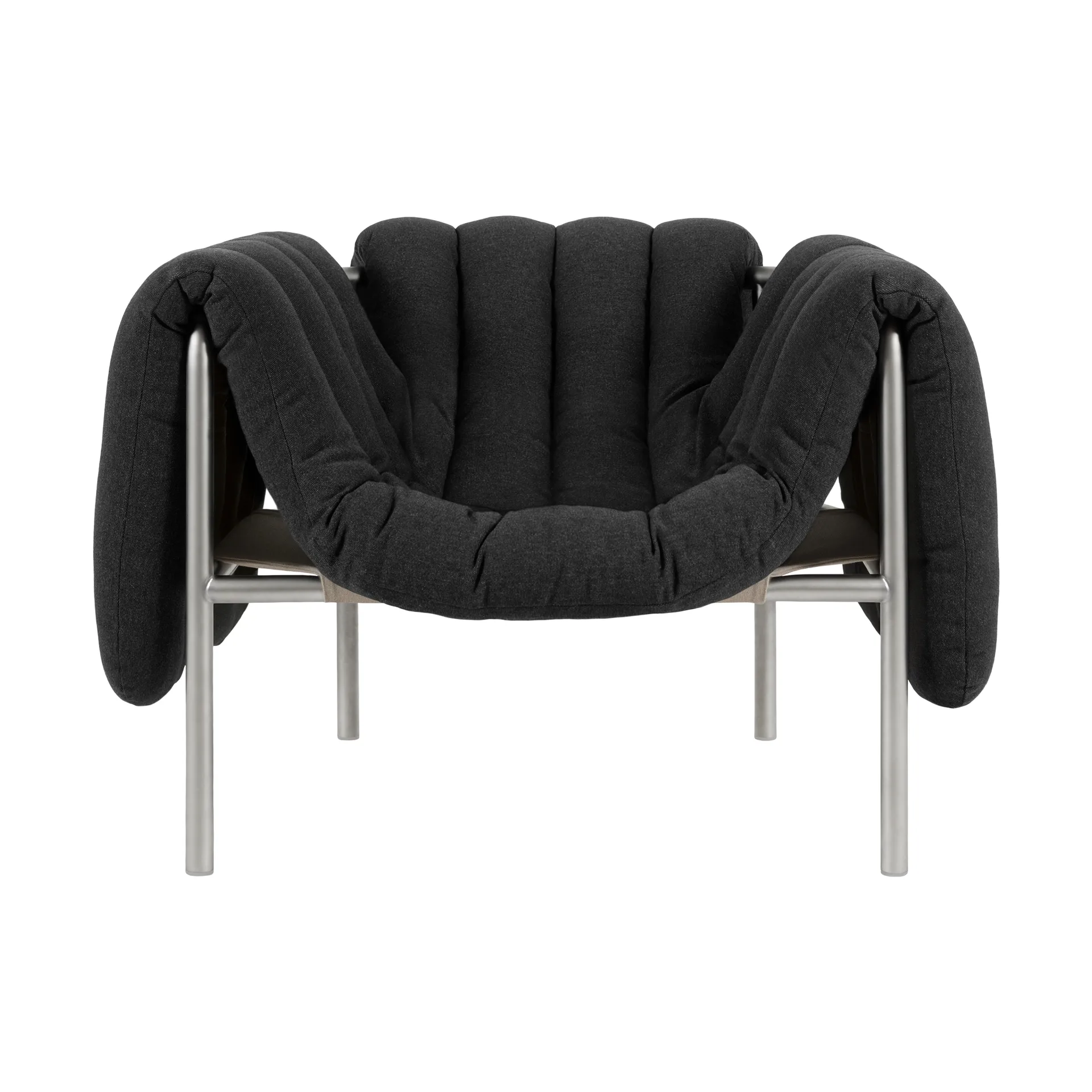 Puffy Loungesessel, Anthracite-edelstahl Hem