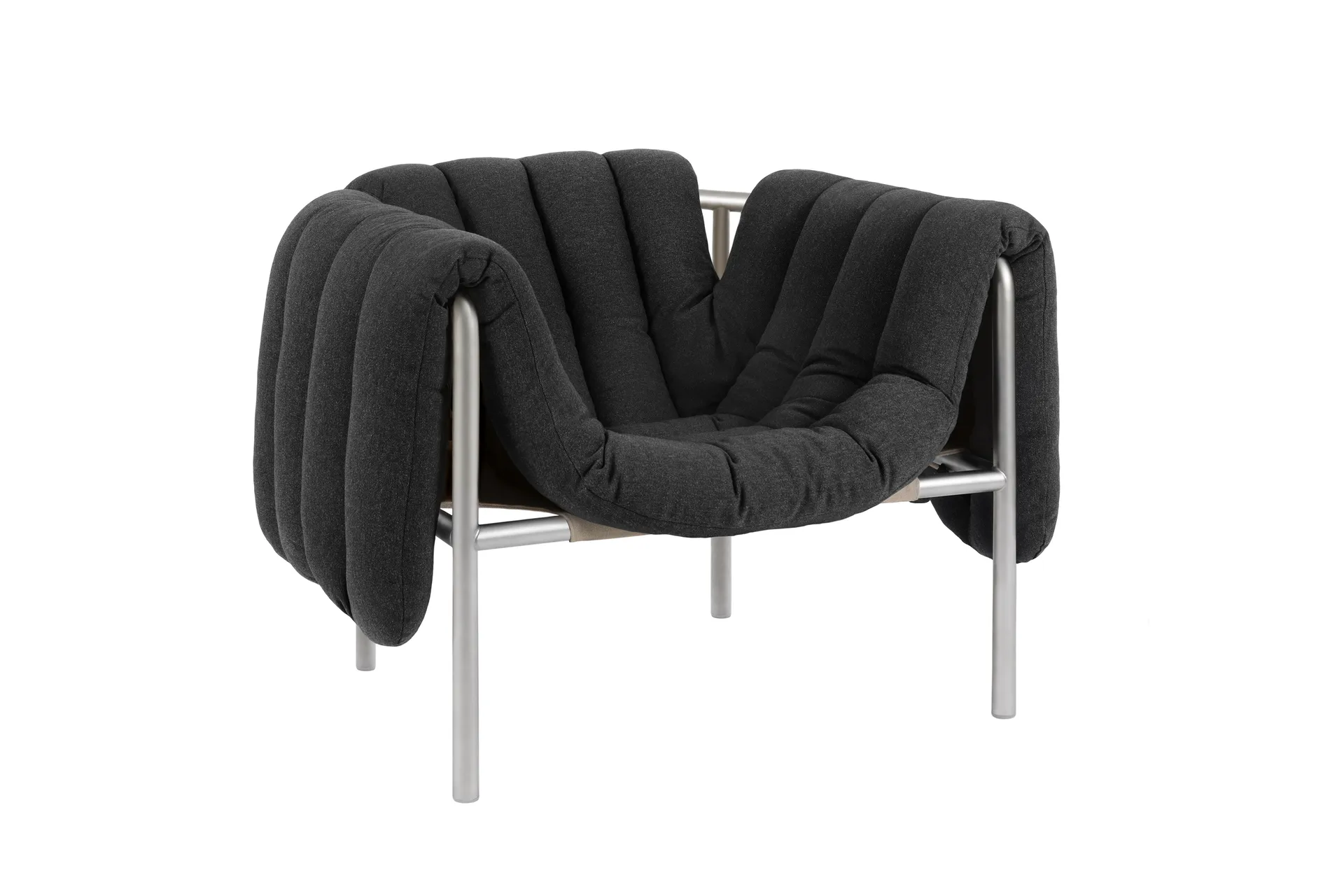 Puffy Loungesessel, Anthracite-edelstahl Hem