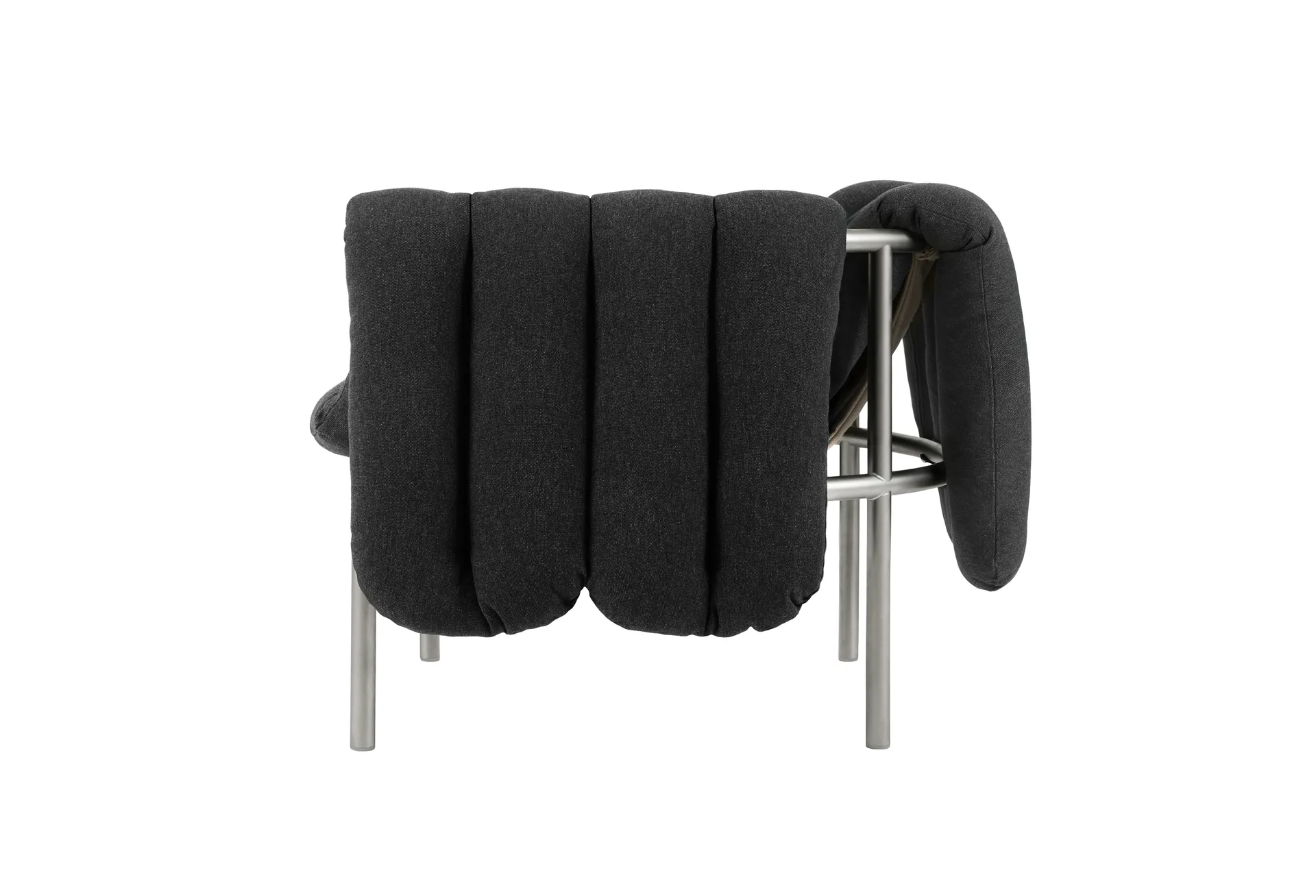 Puffy Loungesessel, Anthracite-edelstahl Hem