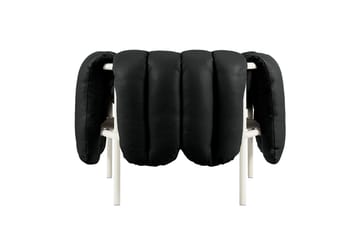 Puffy Loungesessel - Black leather-cream - Hem