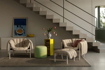 Puffy Loungesessel - Dark green leather-edelstahl - Hem
