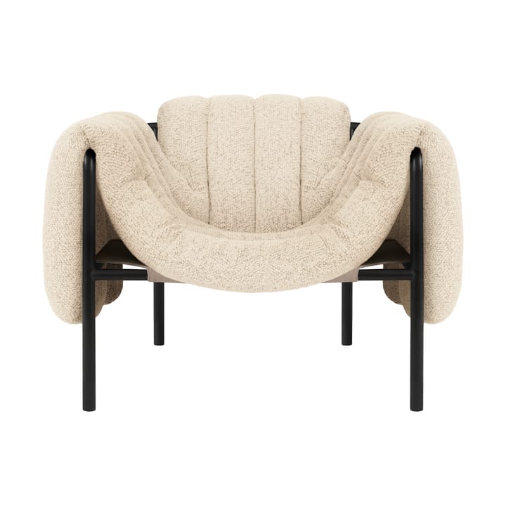 Puffy Loungesessel - Eggshell-black grey - Hem