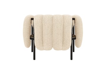 Puffy Loungesessel - Eggshell-black grey - Hem