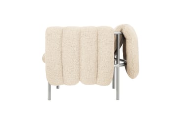 Puffy Loungesessel - Eggshell-edelstahl - Hem